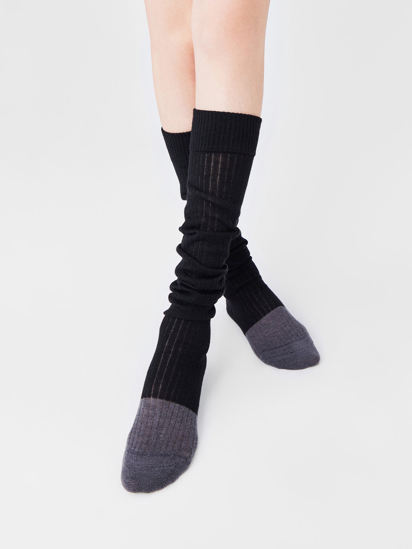 Contrast Toe Tip Calf Sock