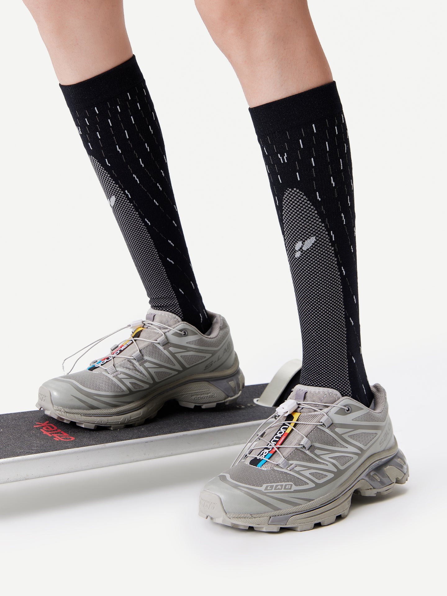 Dynamic Stripe Sport Calf Sock