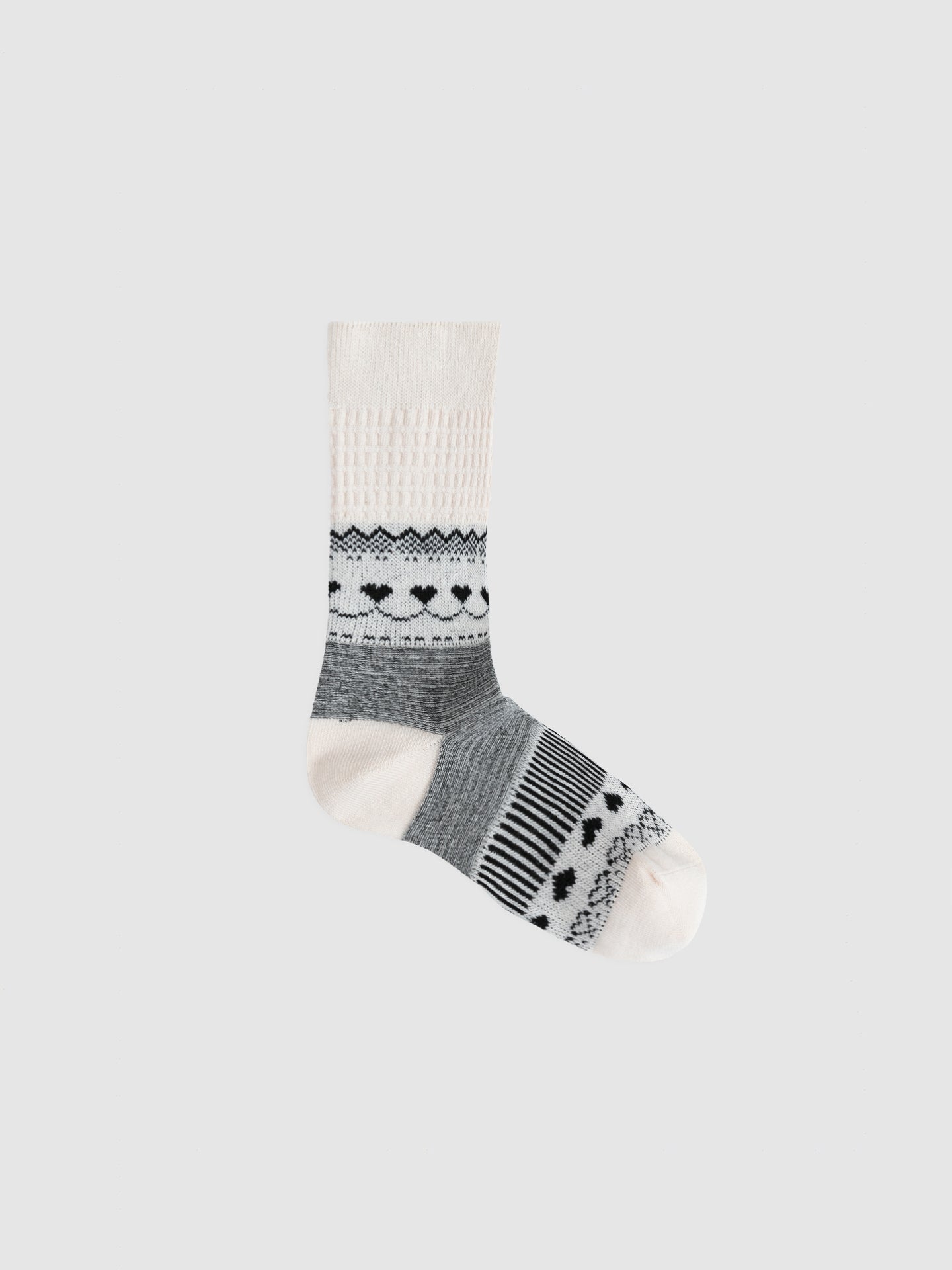 Fair Isle Knit Crew Sock