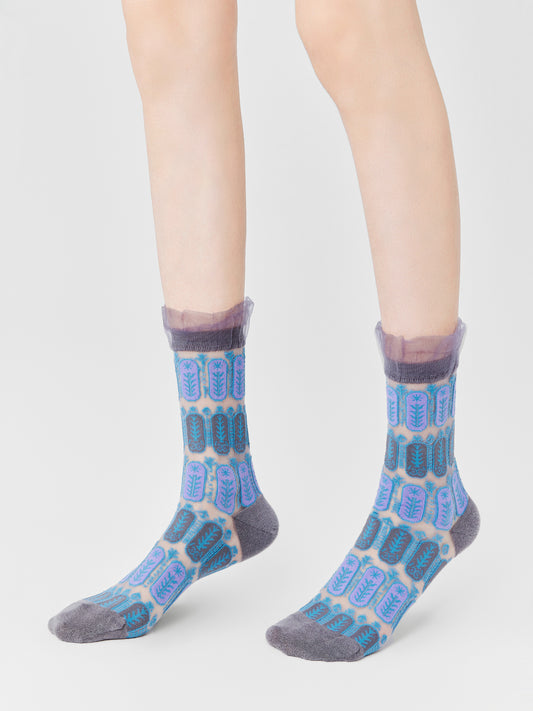 Lace Jacquard Translucent Sock