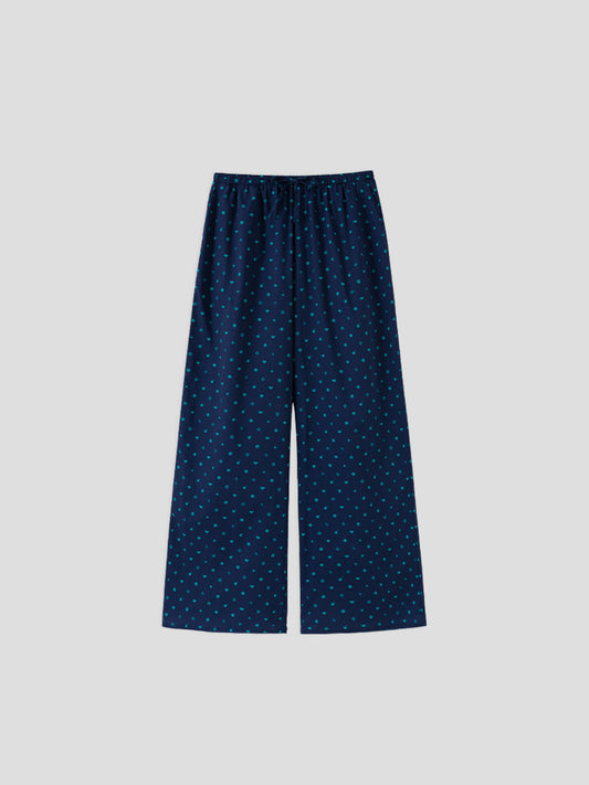 Printed Symbol & Polka Dot Loungewear Set