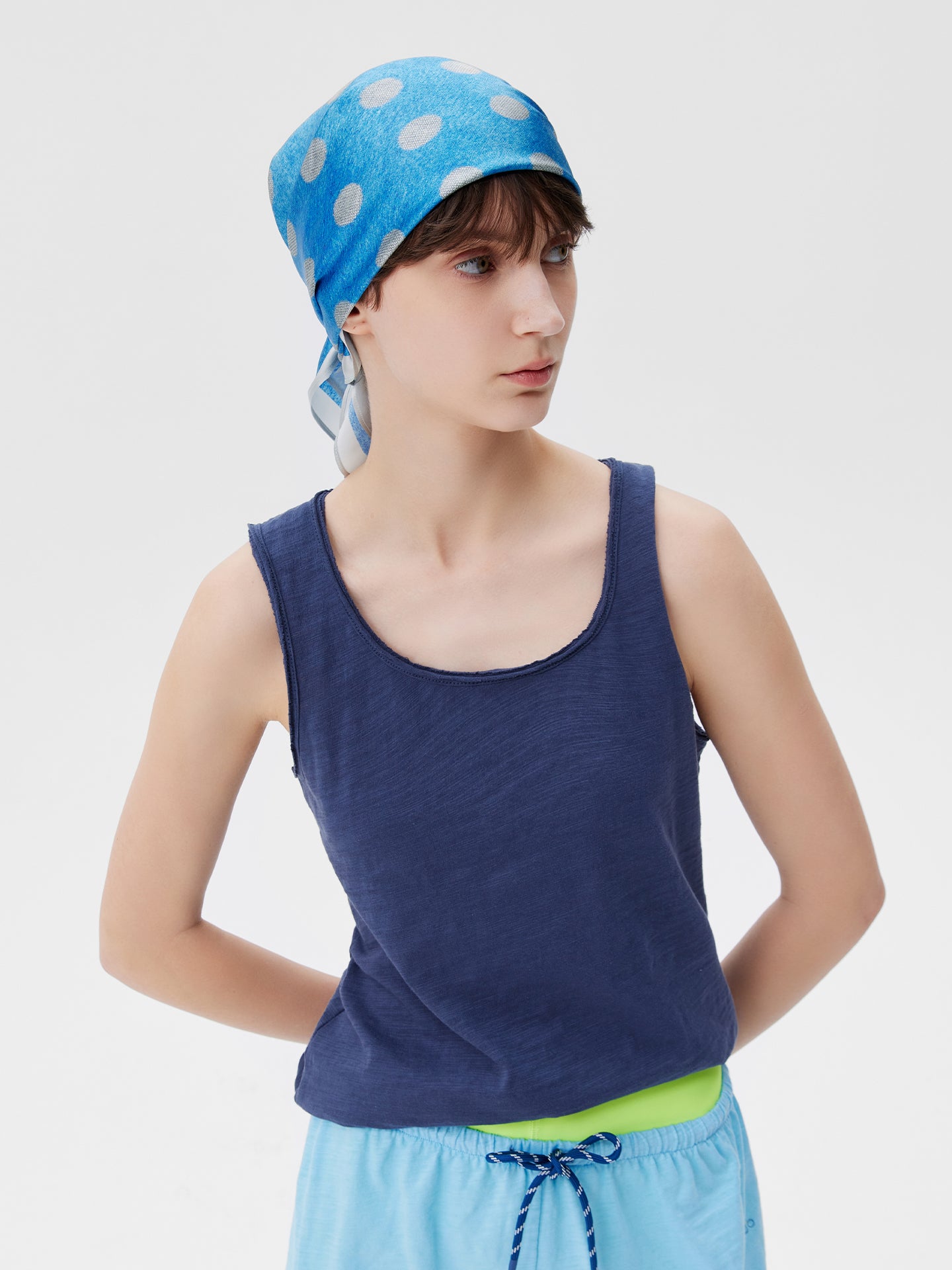 Polka Dot Silk Scarf