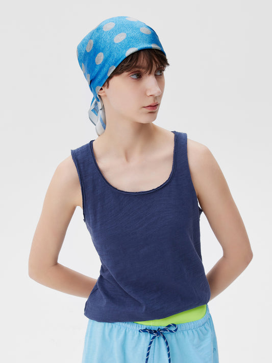 Polka Dot Silk Scarf