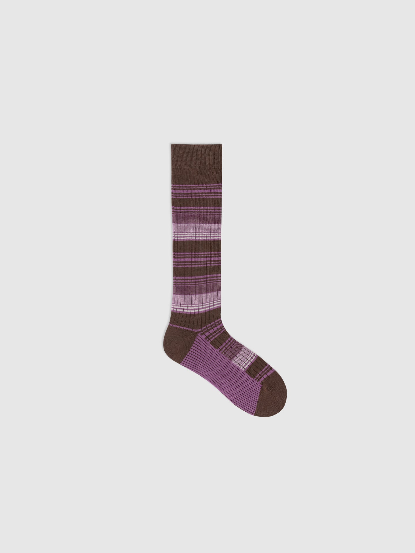 Contrast Stripe Calf Sock
