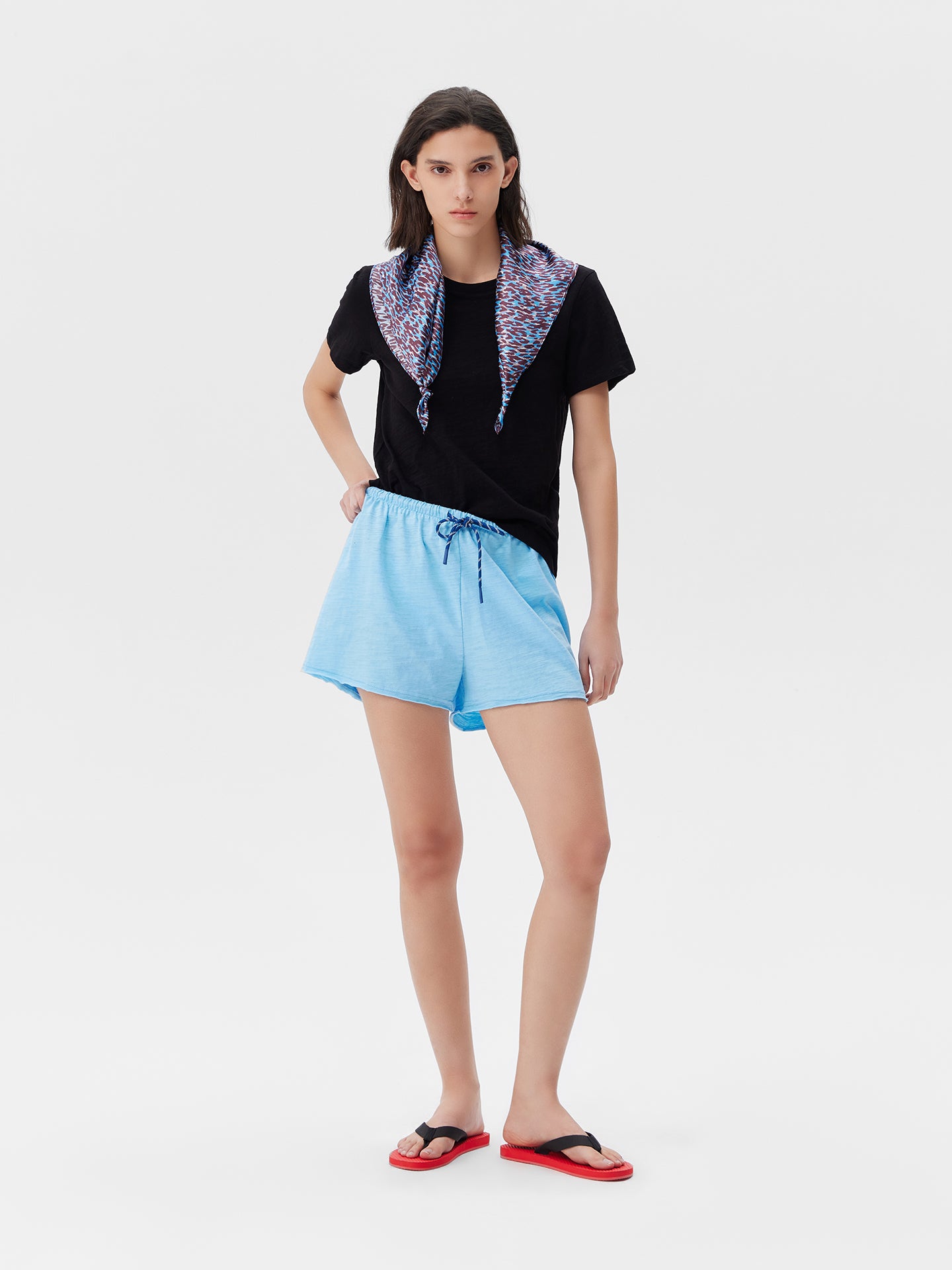 Heathered Print Silk Scarf