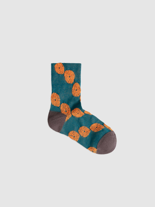 Floral Polka Dots Mid-Calf Socks