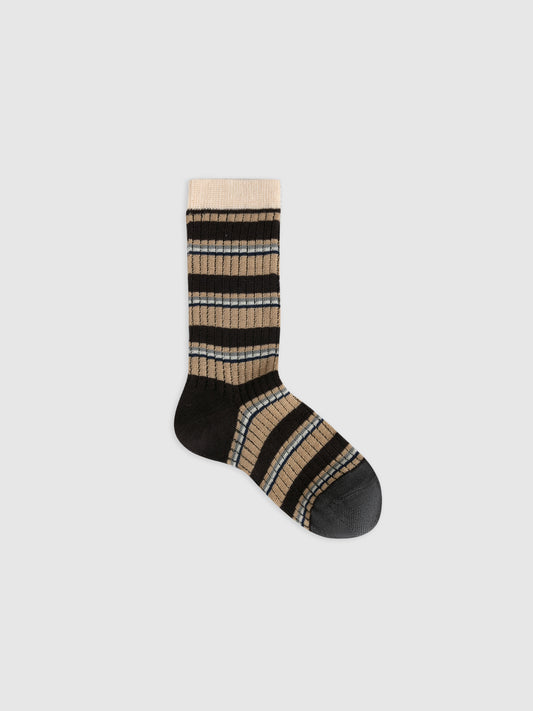 Pointelle Stripe Crew Socks
