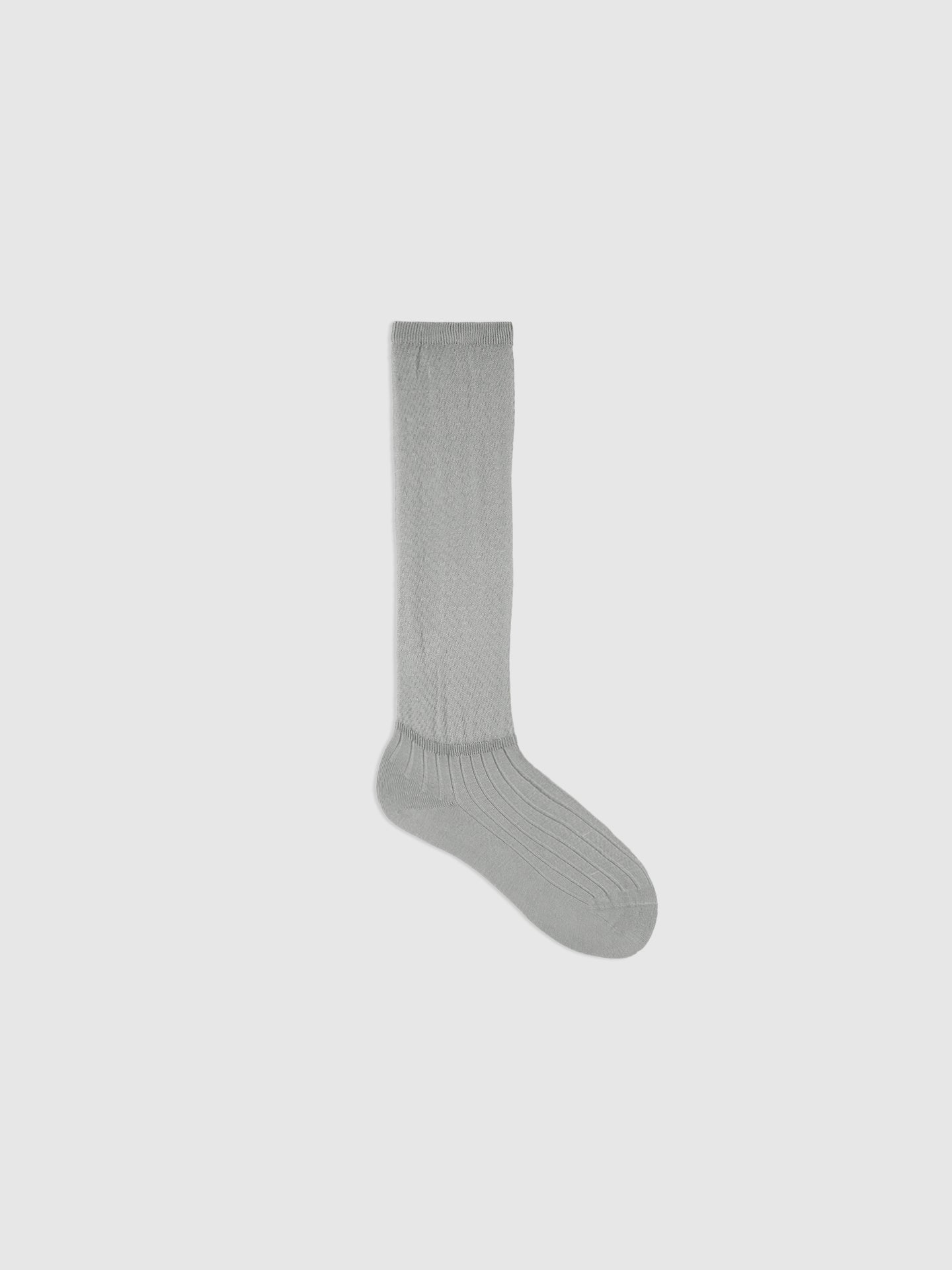 Textured Fine Stripe Calf Sock